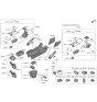 Diagram for 2023 Kia Telluride Center Console Base - 84610S9500WK