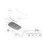 Diagram for Kia Telluride Hood Latch - 81130S9500