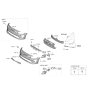 Diagram for 2022 Kia Rio Bumper - 86511H9EA0