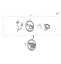 Diagram for 2022 Kia Rio Steering Wheel - 56111H8000WK