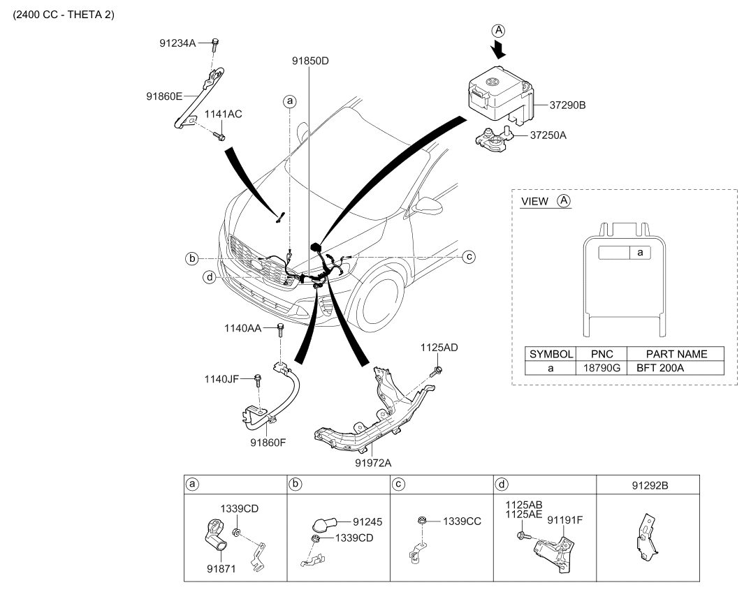 91860C6510 Kia Engine Ground Wiring Assembly