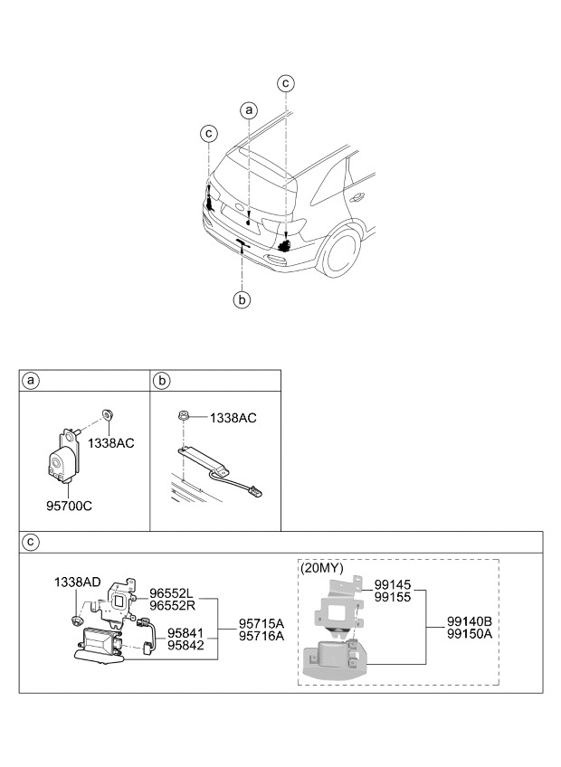 95811C6500 Kia Unit Assembly-Bsd,LH