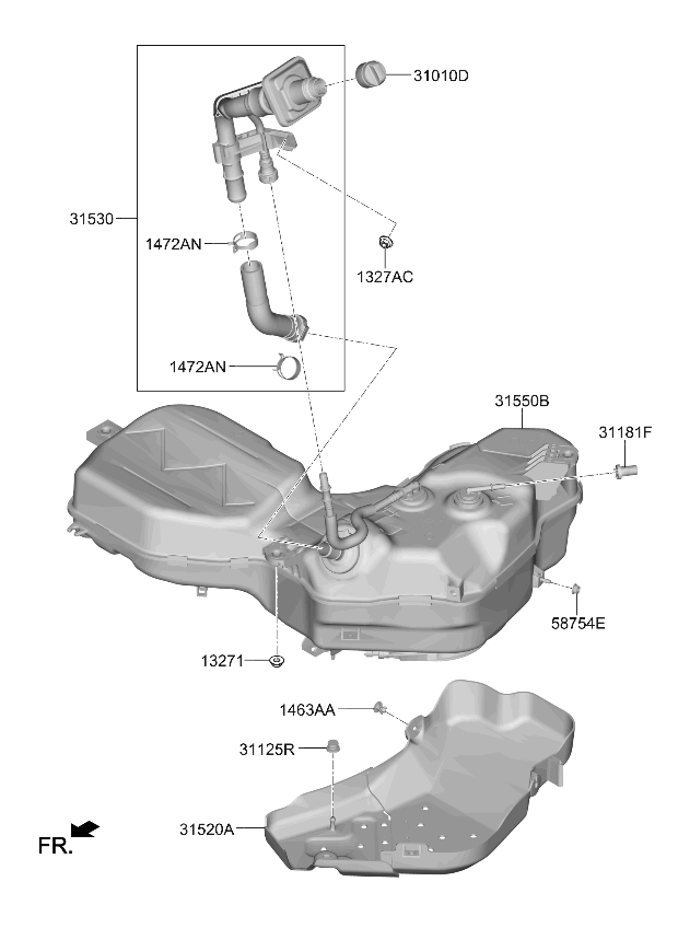 3118122000 Kia Cap Assembly-2WAY Valve