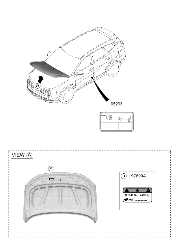 Kia 324502S181 Emission Label 324502S181 Kia Emission Label
