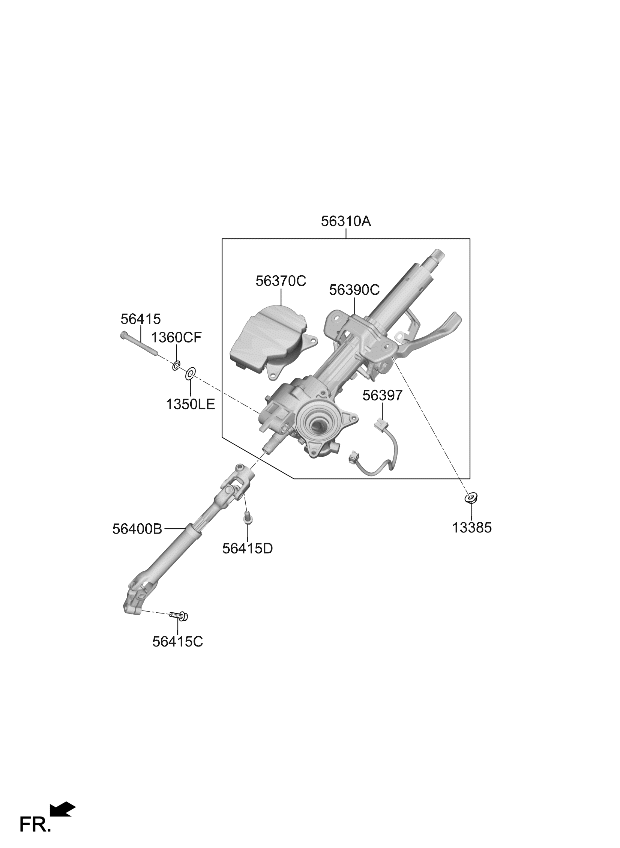 56310P1JA0 Kia Steering Column Assembly