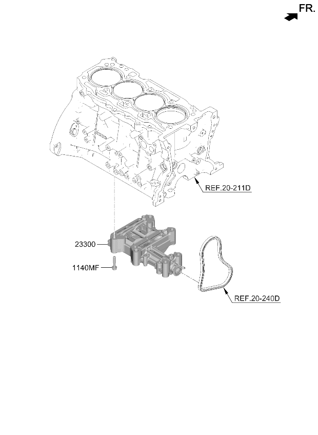233002S040 Kia SHAFT ASSY-BALANCE  
