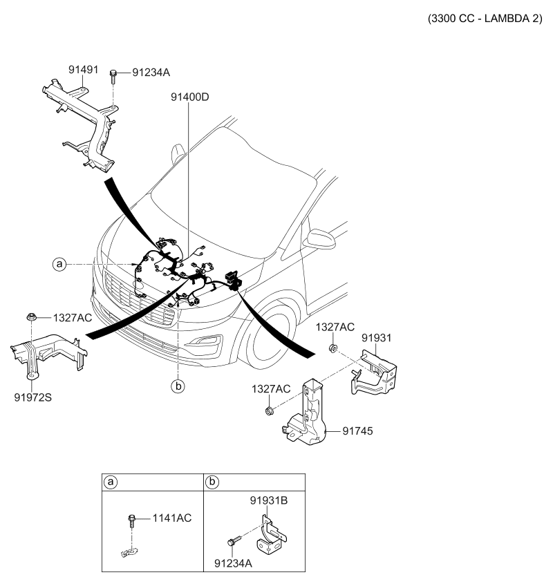 91412A9010 Kia Control Wiring Assembly