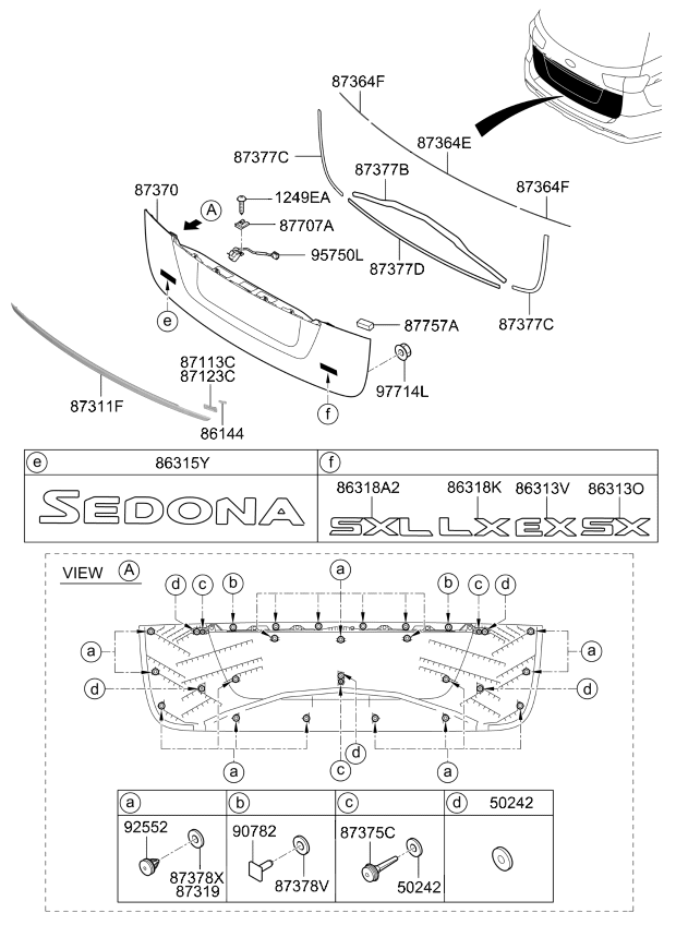Kia 87373A9AA0 Bracket-LWR,RH 87373A9AA0 Kia Bracket-LWR,RH