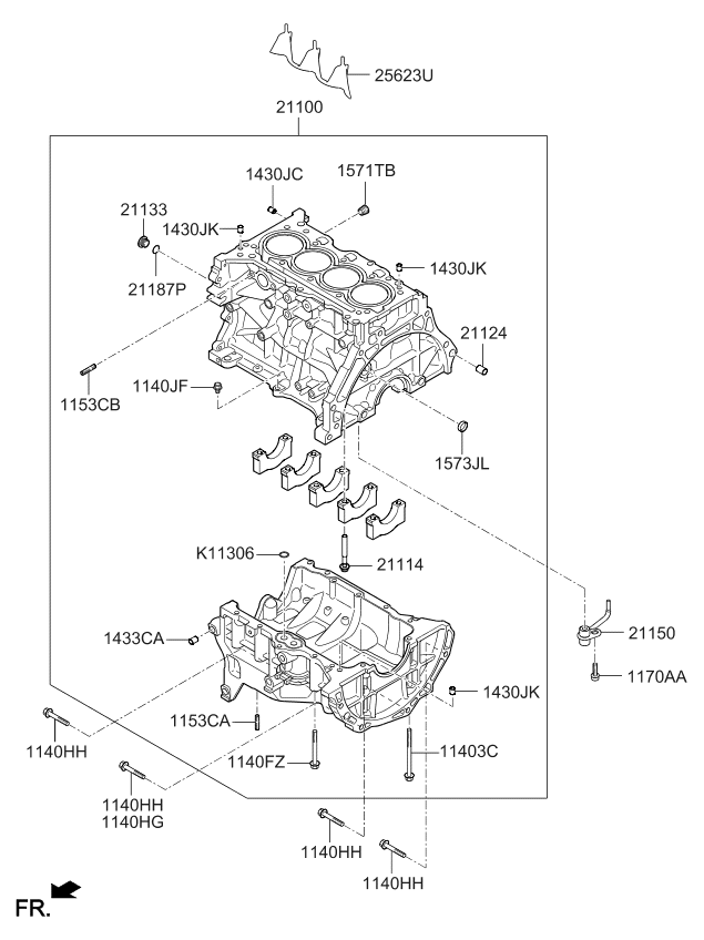 2117103900 Kia Insert