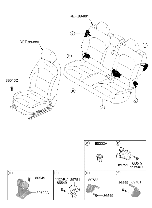 Kia 89T10Q4000 Bracket Assembly-Rr Seat 89T10Q4000 Kia Bracket Assembly-Rr Seat