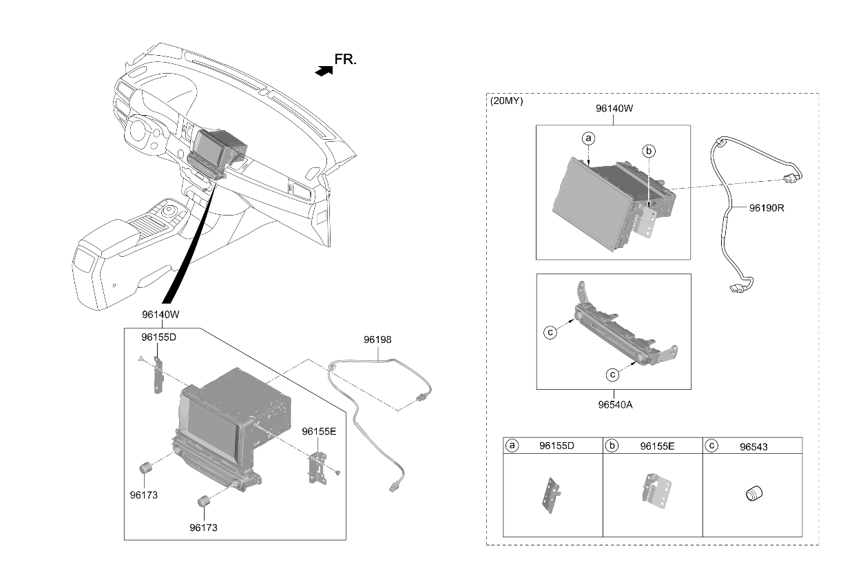 Kia 96160Q4660 Audio Assembly 96160Q4660 Kia Audio Assembly