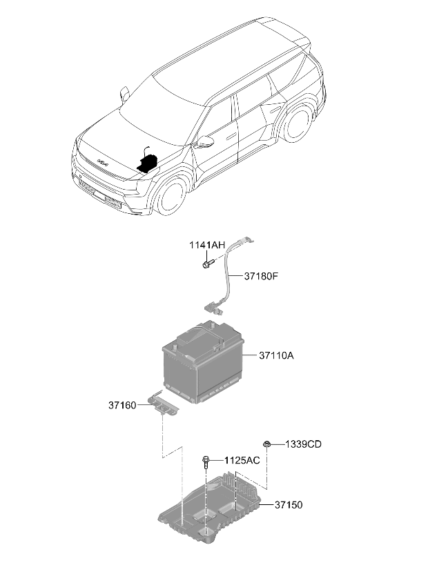 37180DO001 Kia Battery Sensor Assembly