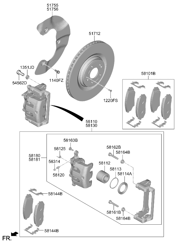 Kia 51755XA000 COVER-FR BRAKE DISC 51755XA000 Kia COVER-FR BRAKE DISC