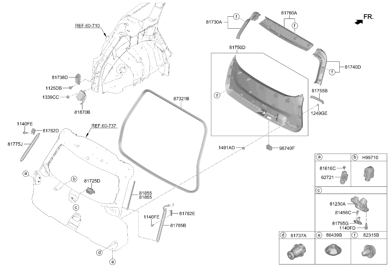 81880XA100DFS Kia SW ASSY-POWER TAIL G