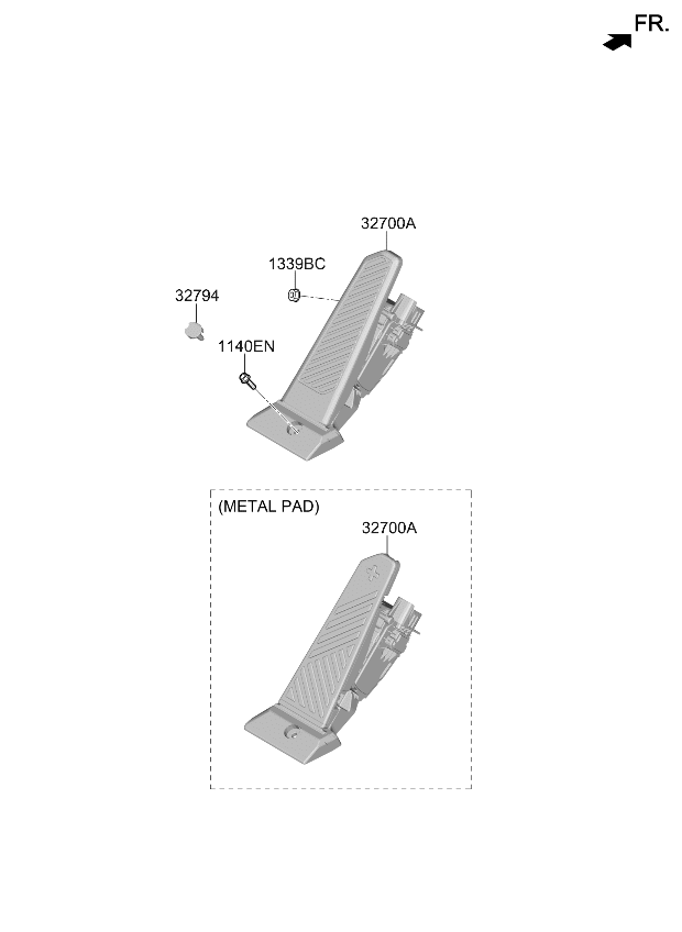 Kia 32700XA100 PEDAL ASSY-ACCELERAT 32700XA100 Kia PEDAL ASSY-ACCELERAT