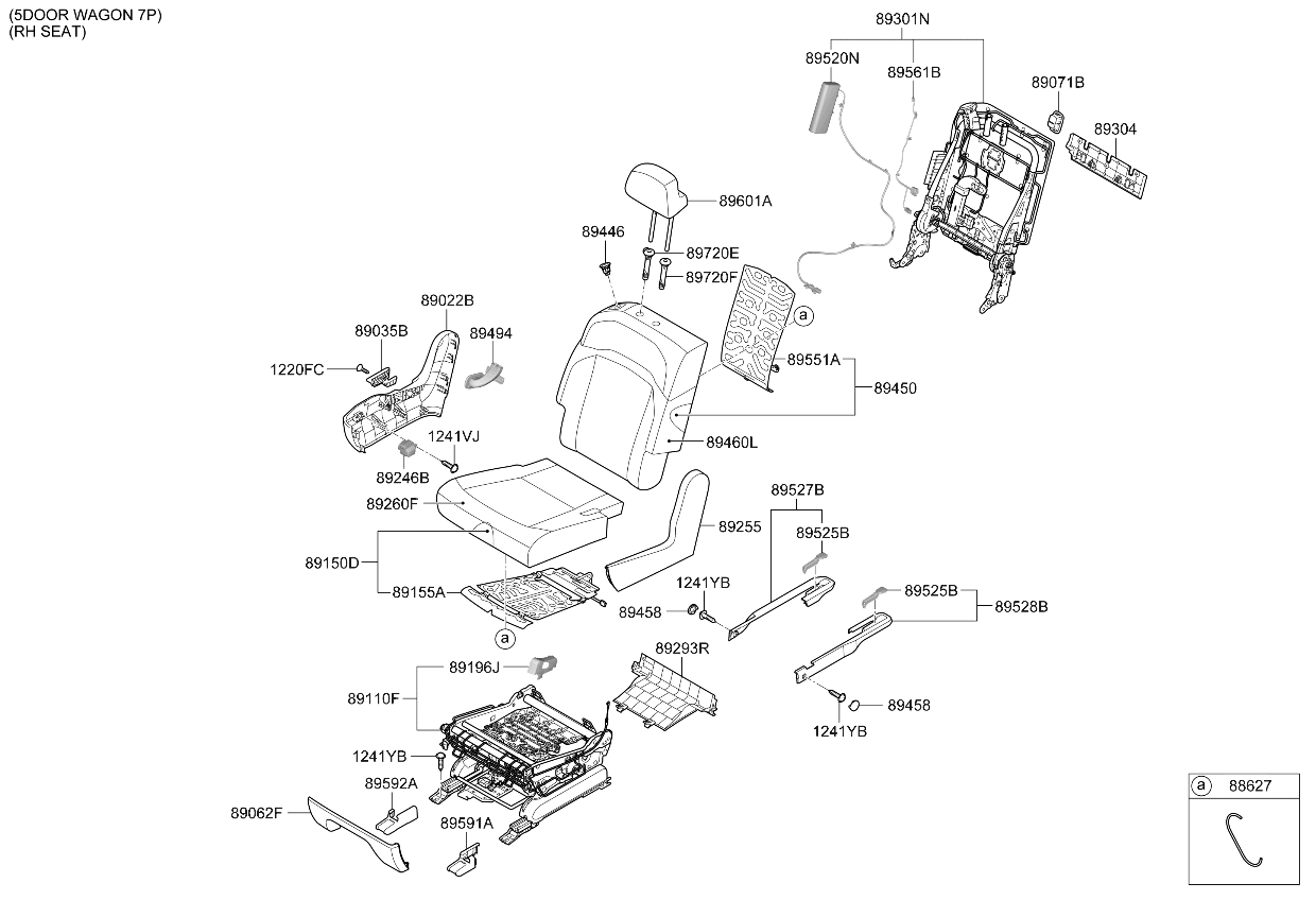89246DO000DFS Kia 2nd Seat Switch Assembly