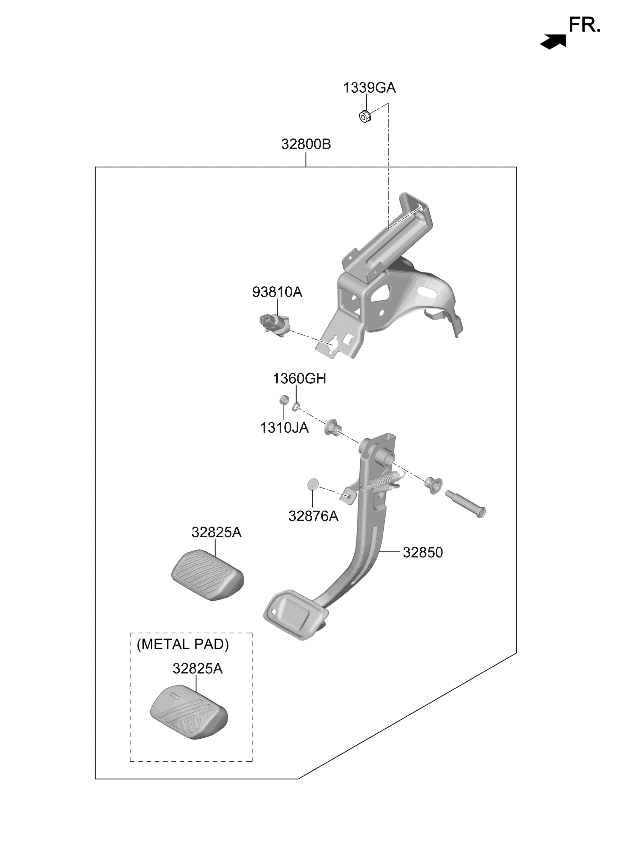 32800XA120 Kia PEDAL ASSY-BRAKE