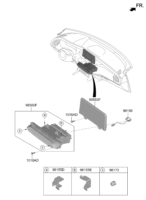 96560J5HD0FHV Kia Head Unit Assembly AVN