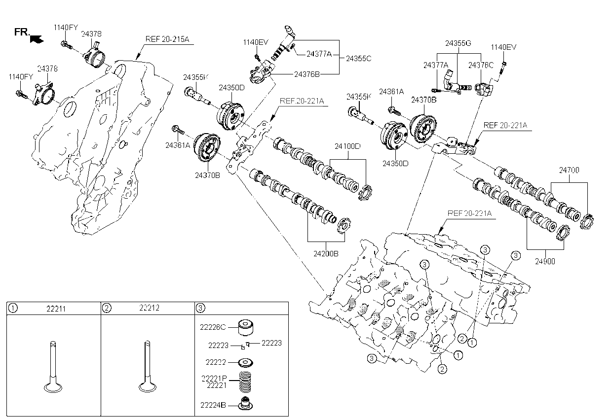 Kia 222213L200 Valve Spring 222213L200 Kia Valve Spring