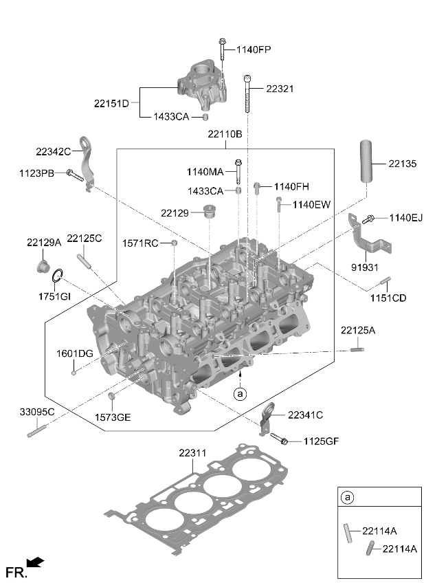 223422S000 Kia Hanger-Engine,Rear