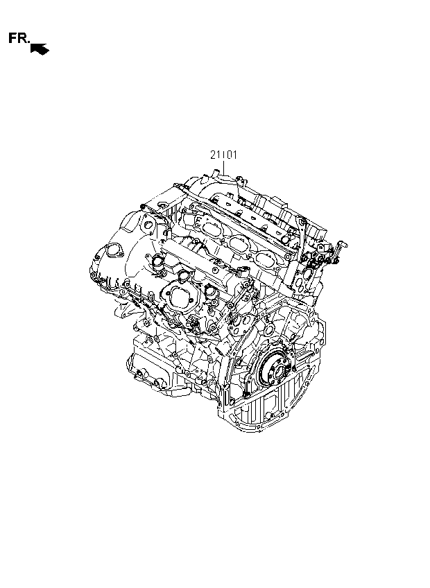 Kia 1Y27M2TA04 Sub Engine Assembly 1Y27M2TA04 Kia Sub Engine Assembly