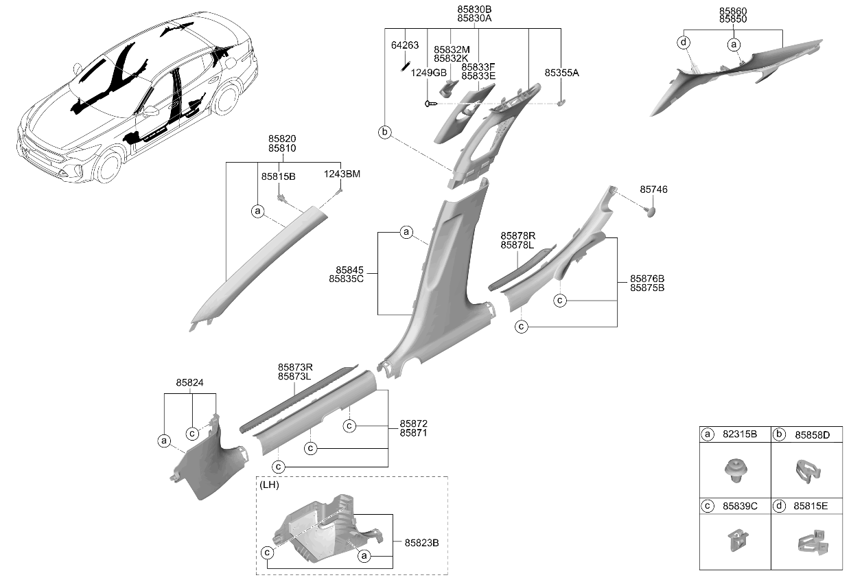 Kia 85883J5ZA0WK Front Step Plate Trim Right Hand 85883J5ZA0WK Kia Front Step Plate Trim Right Hand