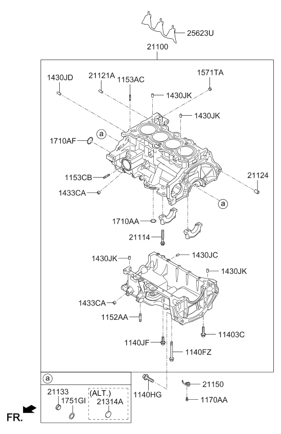 319V32EH00 Kia Block Sub Assembly-CYLIN