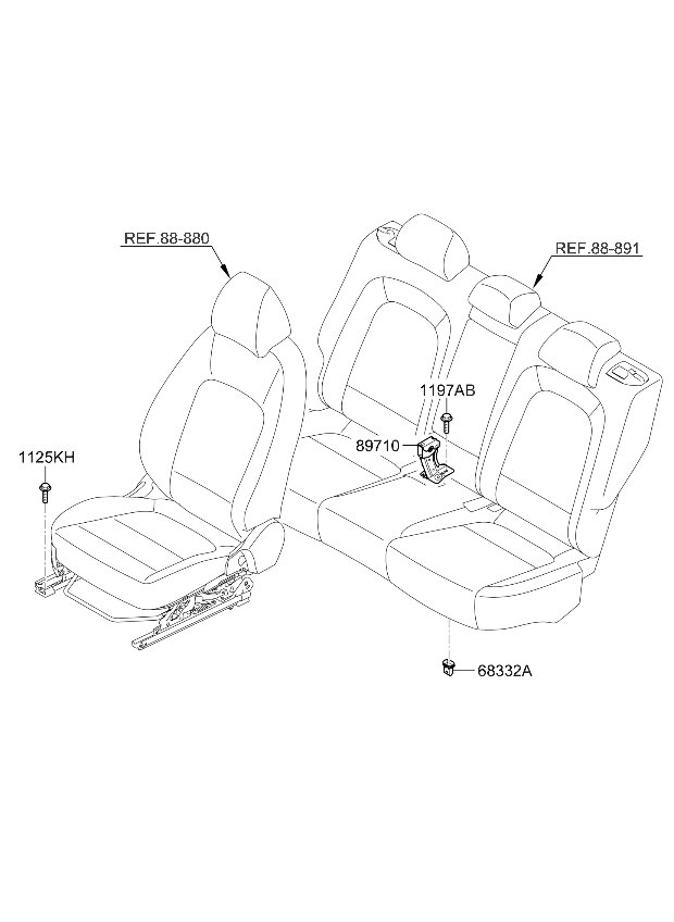Kia 89T30Q5000 Hinge Assy-Rear Seat 89T30Q5000 Kia Hinge Assy-Rear Seat