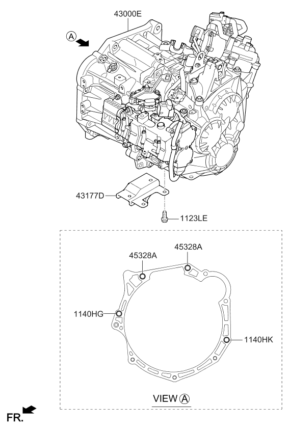 431762D530 Kia Bracket-Roll Rod Sup