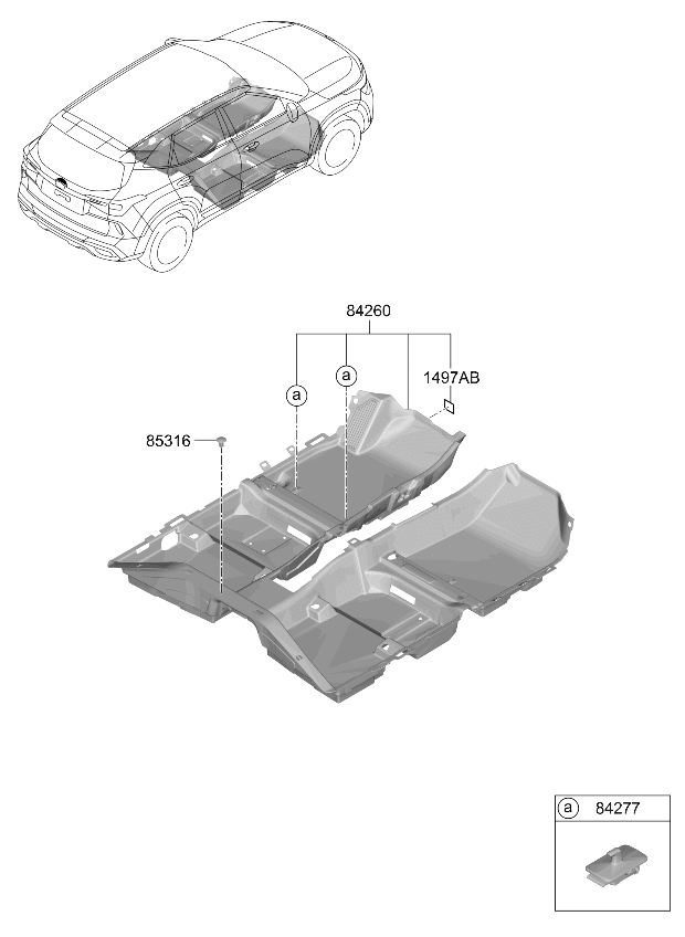84260Q5110WK Kia Floor Carpet Assembly
