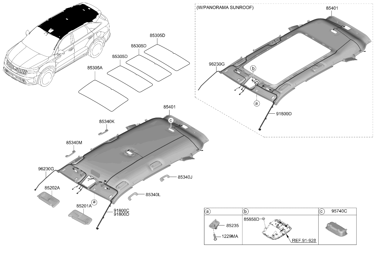91806R5AE0 Kia Roof Wiring Assembly