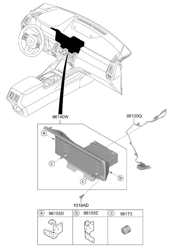 Kia 96175R5000 BRACKET-SET MTG,LH 96175R5000 Kia BRACKET-SET MTG,LH