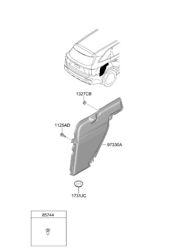 Kia 97995R5000 Cover Assembly-Rr A/CON 97995R5000 Kia Cover Assembly-Rr A/CON