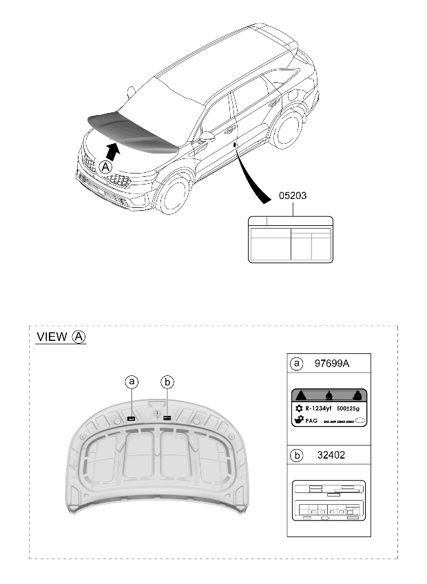 324502S074 Kia Emission Label