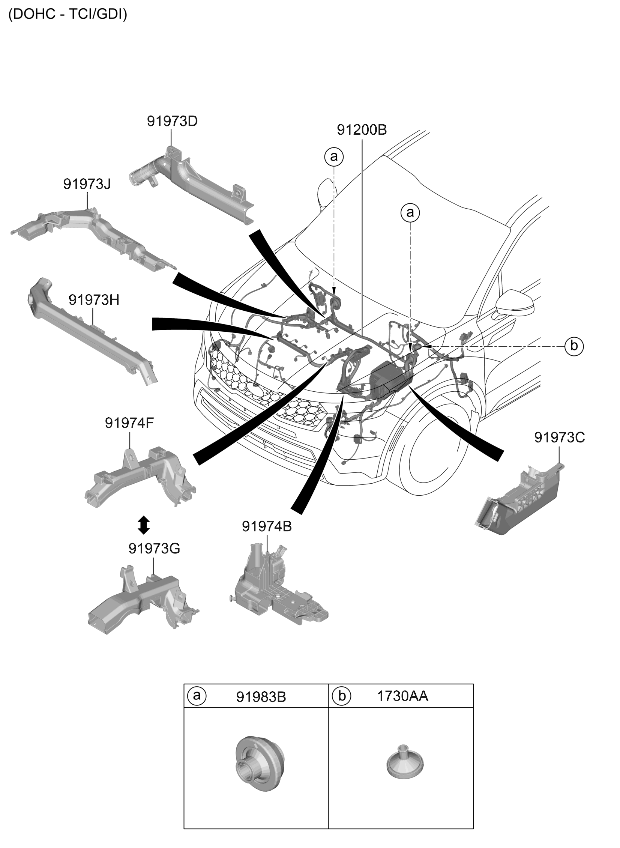 91230R5071 Kia Front Wiring Assembly