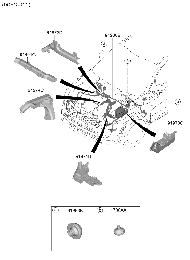 Kia 91961N9110 Wiring Protector 91961N9110 Kia Wiring Protector