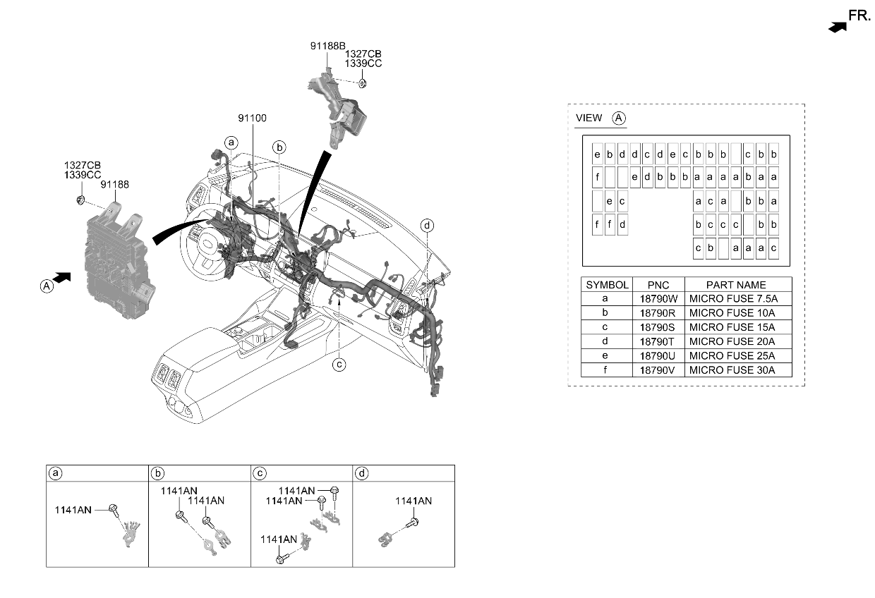 Kia 91961P2010 Wiring Protector 91961P2010 Kia Wiring Protector