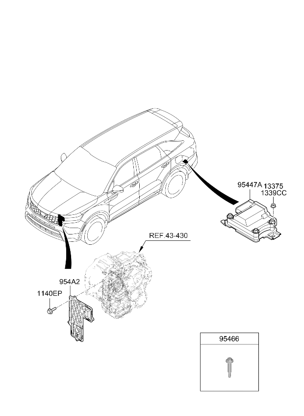 Kia 954474G600 4WD ECU 954474G600 Kia 4WD ECU
