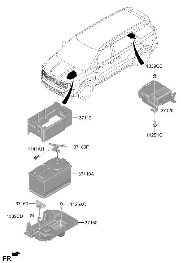 37120R0220 Kia BATTERY ASSY-LITHIUM  