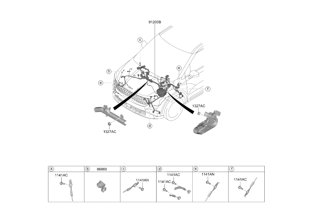 91260R0110 Kia Front Wiring Assembly  