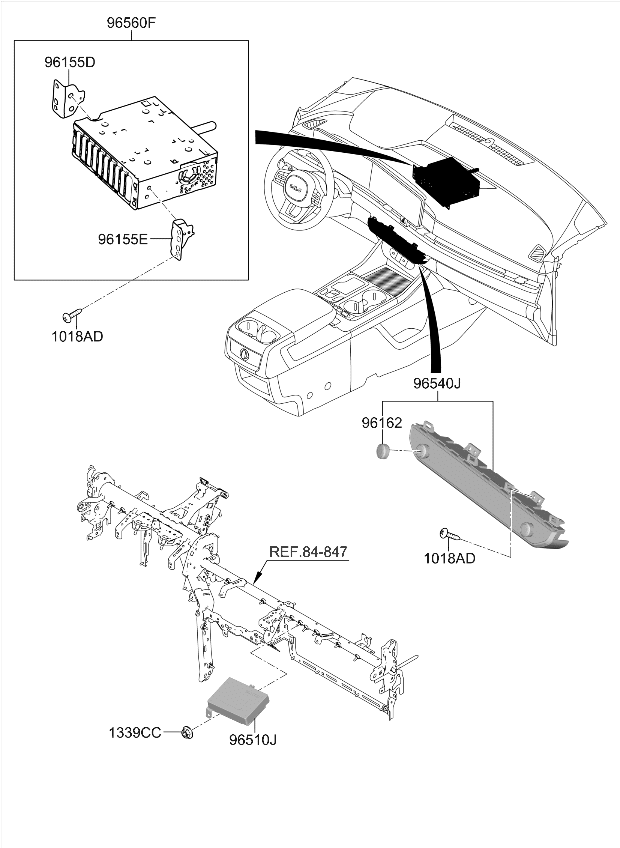 96510R0FA0 Kia UNIT ASSY-DCU  