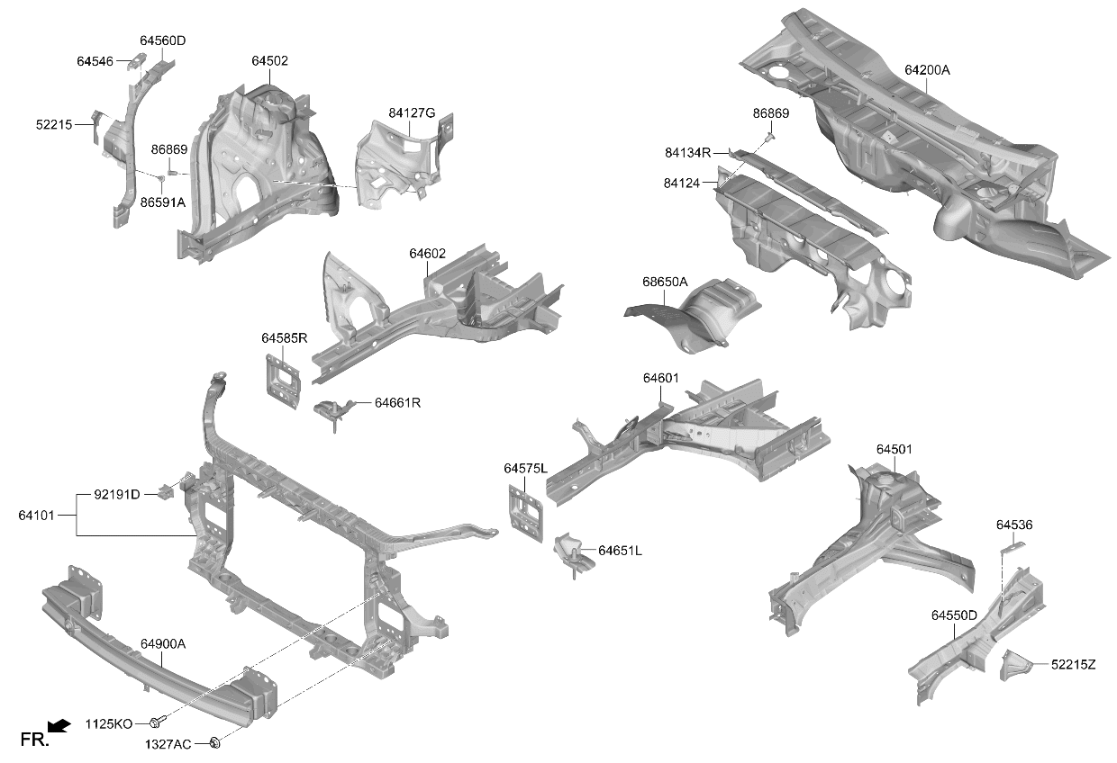 64601R0100 Kia Front Side Member Assembly  