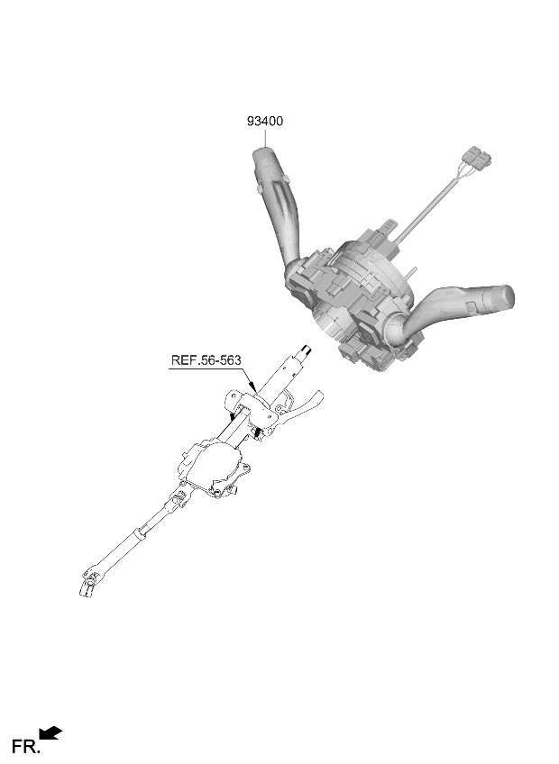 934C2R0055 Kia Multifunction Switch Assembly