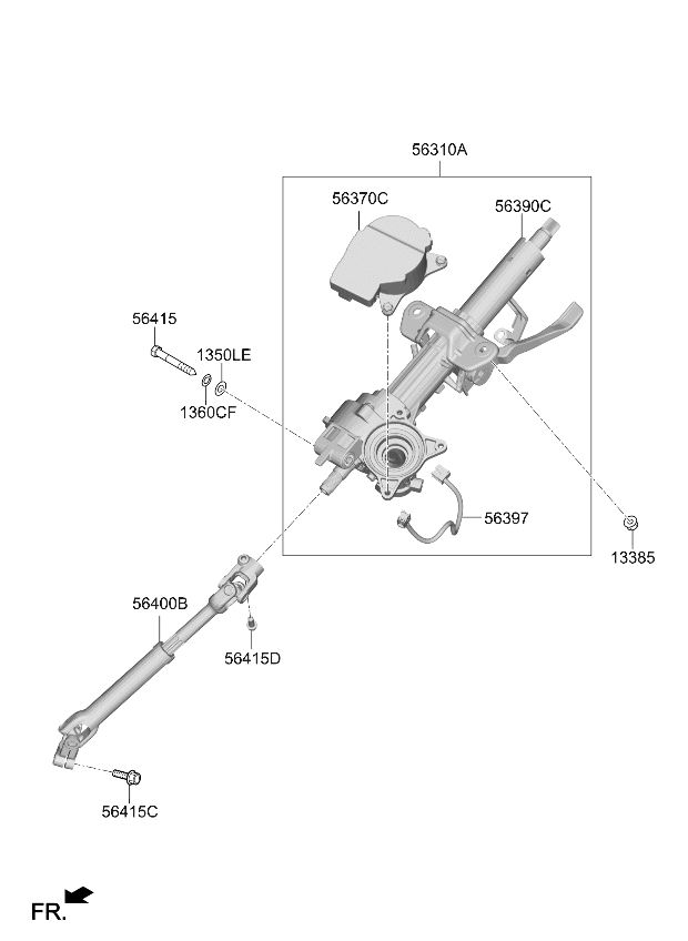 56310R0100 Kia Steering Column Assembly
