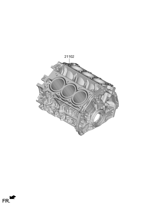 257G23NA01 Kia Short Block Engine Assembly  