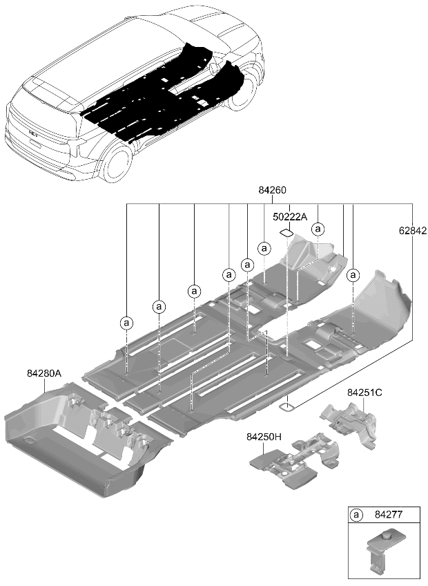 84260R0700OFB Kia Floor Carpet Assembly  