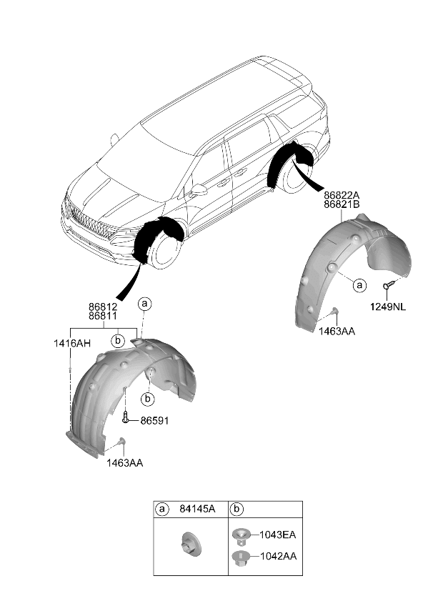 86811R0500 Kia Front Wheel Guard Assembly