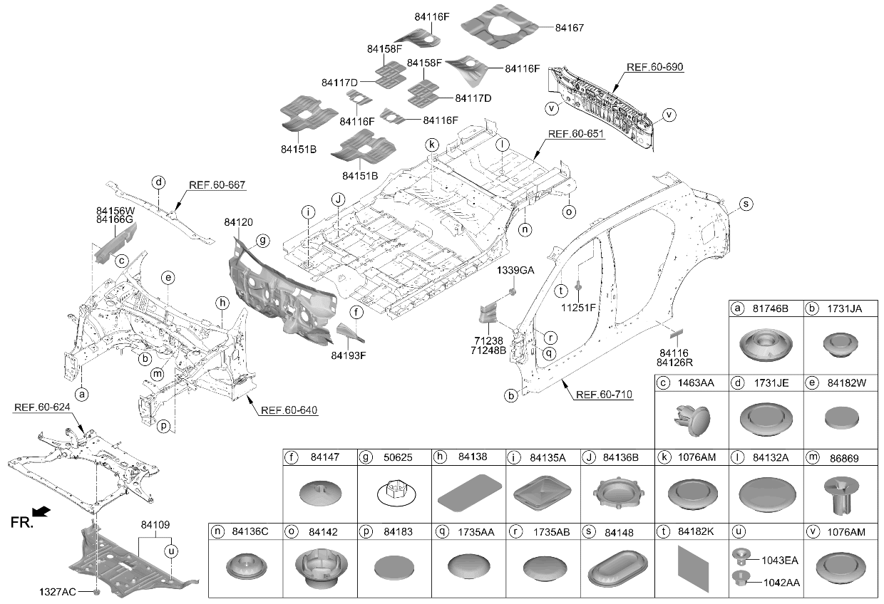 84291AO000 Kia COVER ASSY-SERVICE E