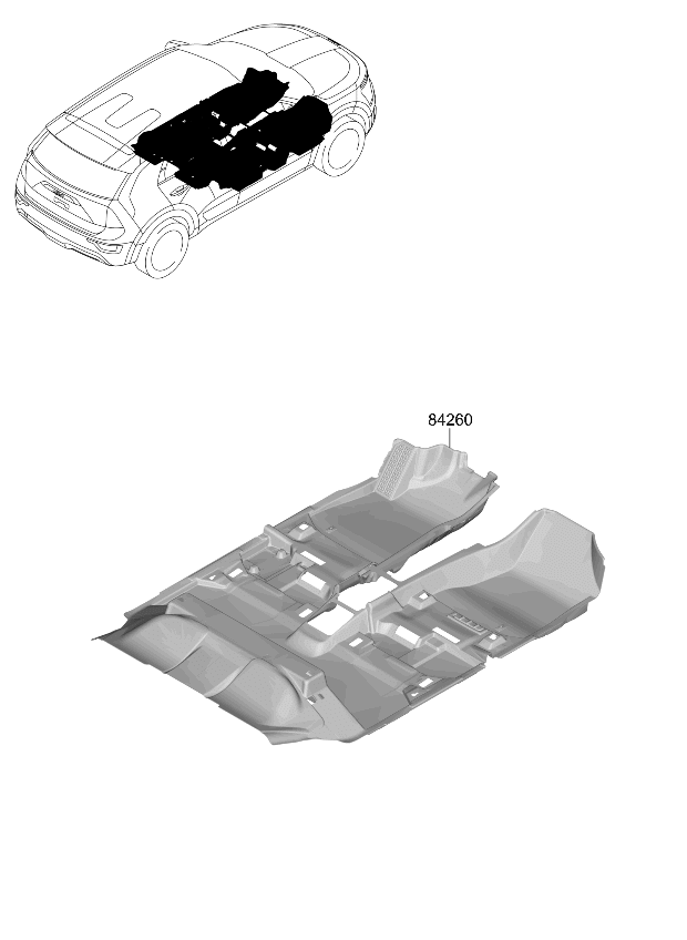 84260AO020WK Kia Floor Carpet Assembly