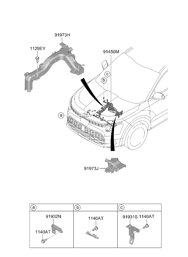 Kia 91961AO010 Wiring Protector 91961AO010 Kia Wiring Protector